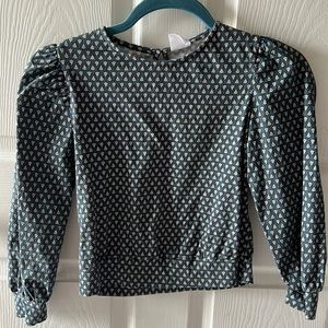 Zara teal girls blouse